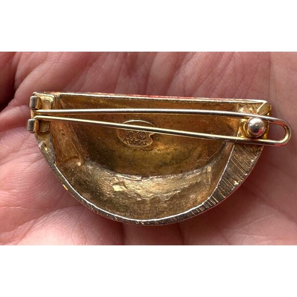 Vintage 60s Original by Robert Watermelon Hair Clip  Hand Painted Signed… - Picture 12 of 12